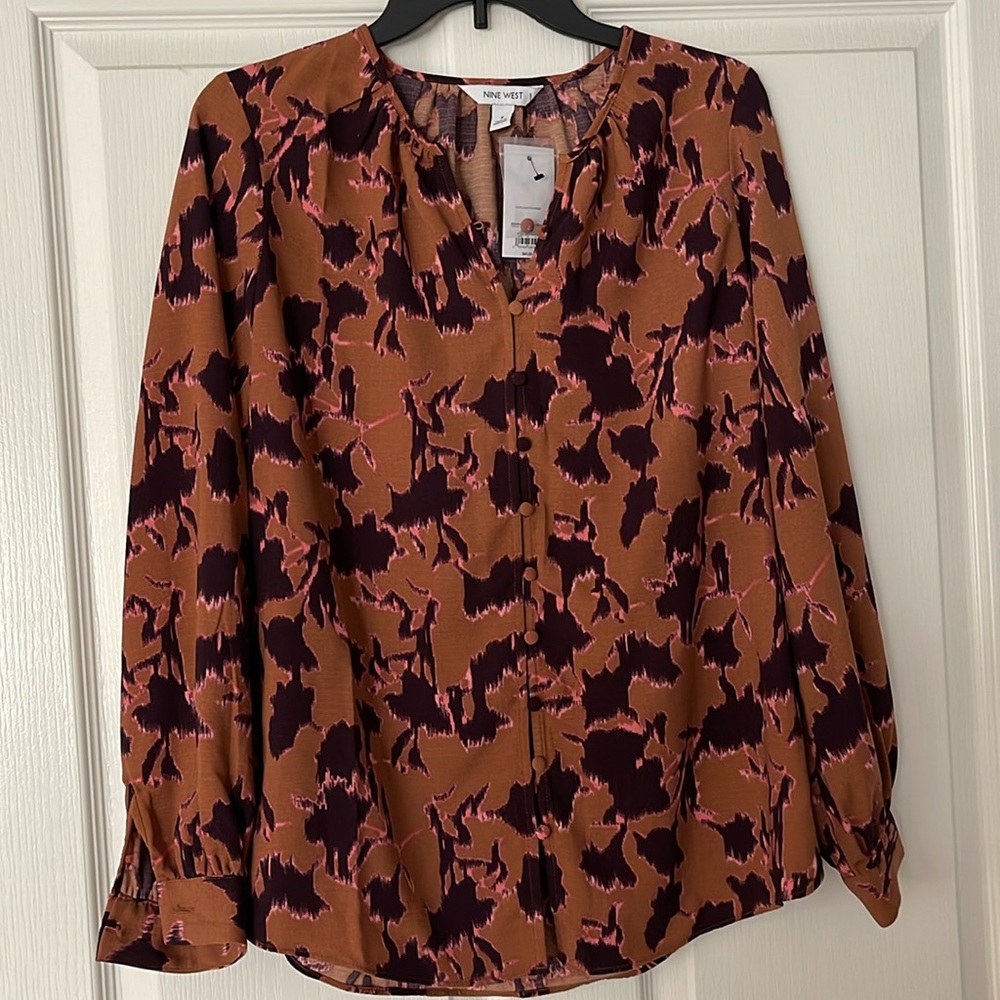 Nine West button front tunic blouse - NWT - Small